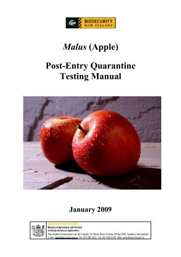 post-entry quarantine testing manual
