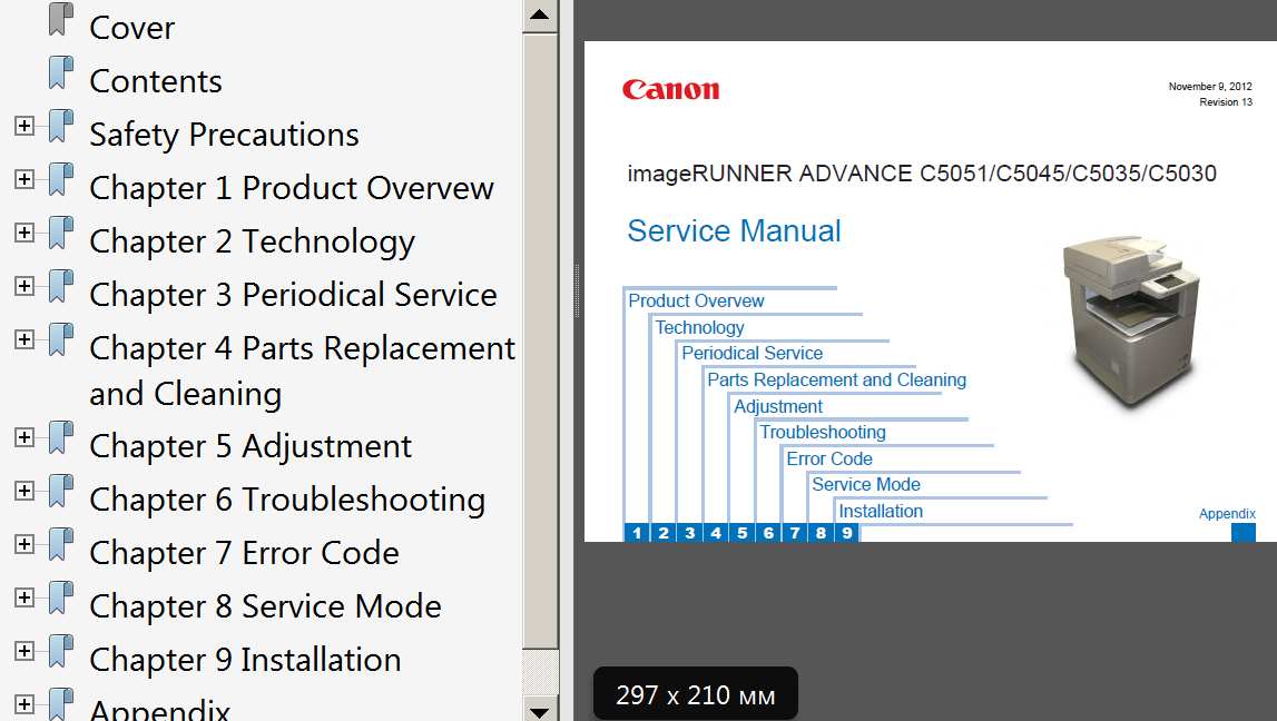 canon ir c5035 service manual