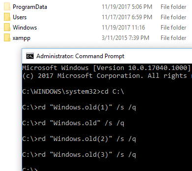 how manually remove an update from command prompt windows 10