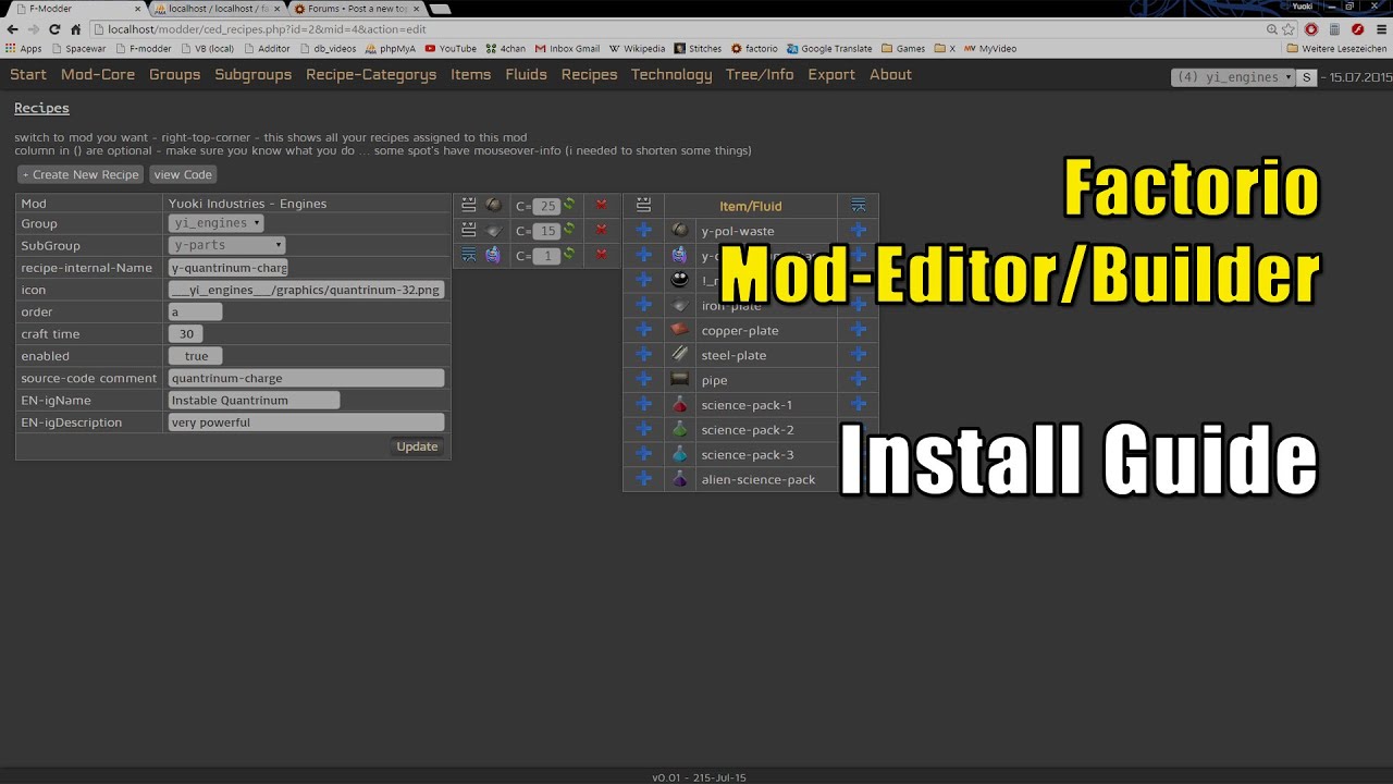 how to manually install mods for factorio