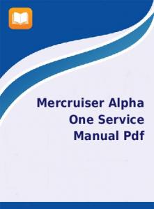 mercruiser 4.3 lx v6 alpha one manual
